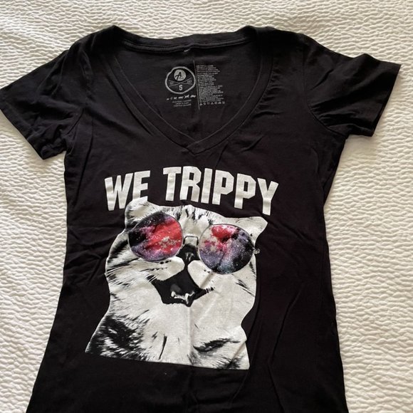 We Trippy Black tshirt, size S - Picture 1 of 3